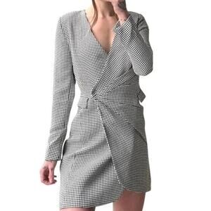 Jason Wu Houndstooth Tweed Blazer Dress – Size Medium Like New Game Day Dress